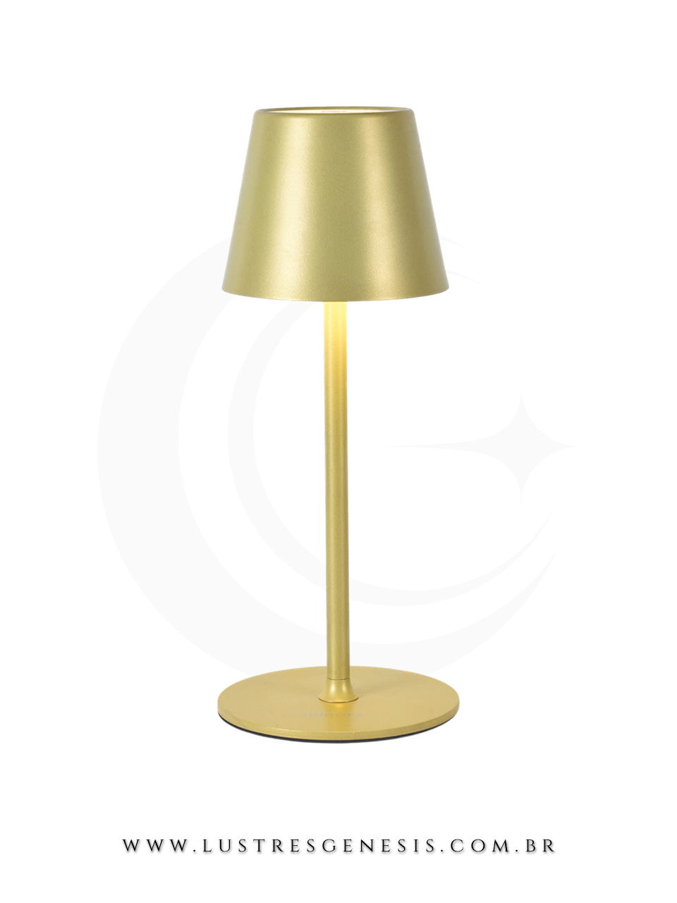 Abajur de Cabeceira LED Recarregavel USB Metal Dourado Dimerizavel Bivolt, Sala, Quarto de casal, Suite Master